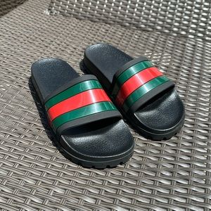 COPY- Men’s Gucci Pursuit Trek Web Slide Sandals